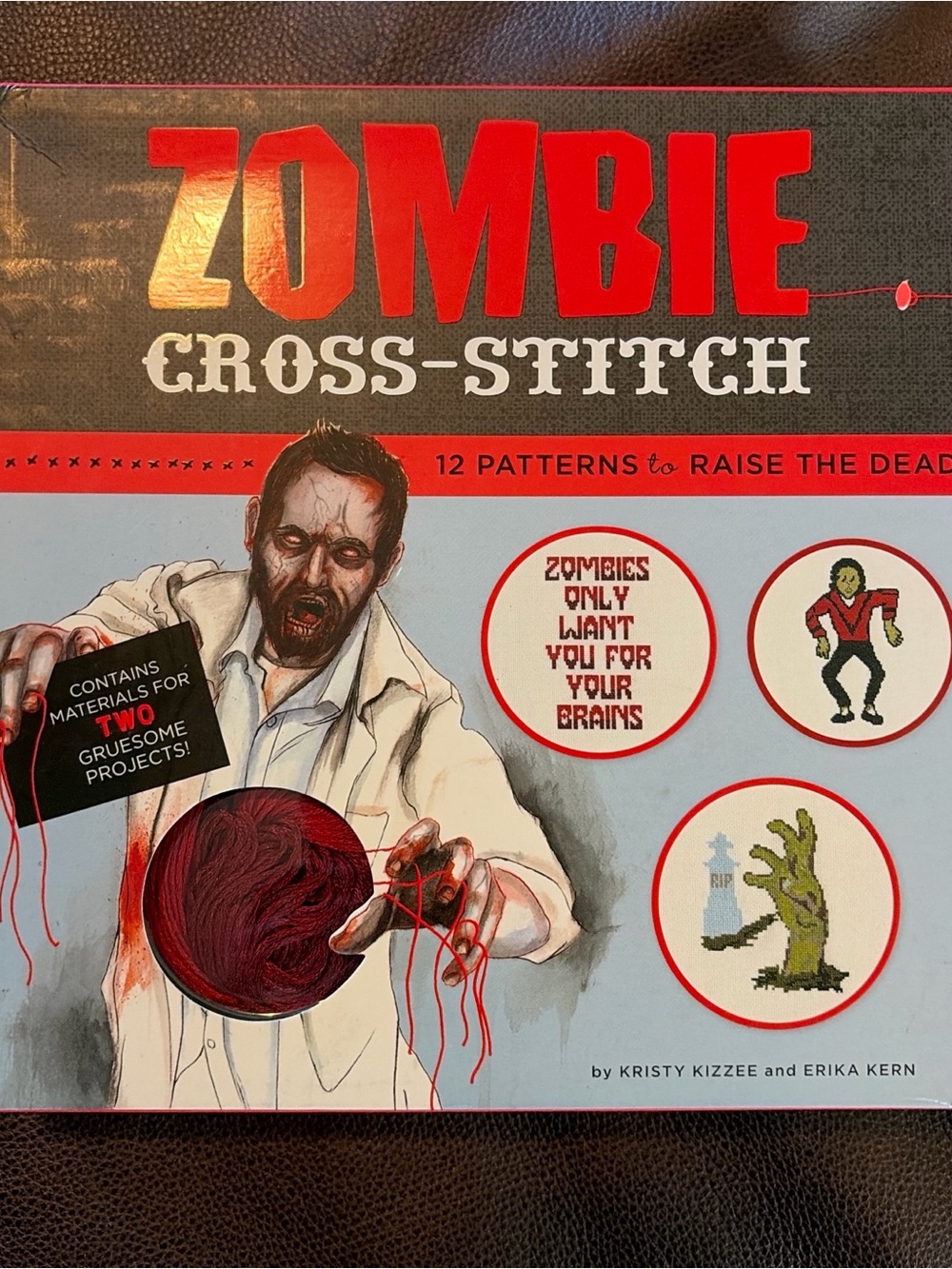 Zombie Cross-Stitch 12 Pattern Box Set NWT